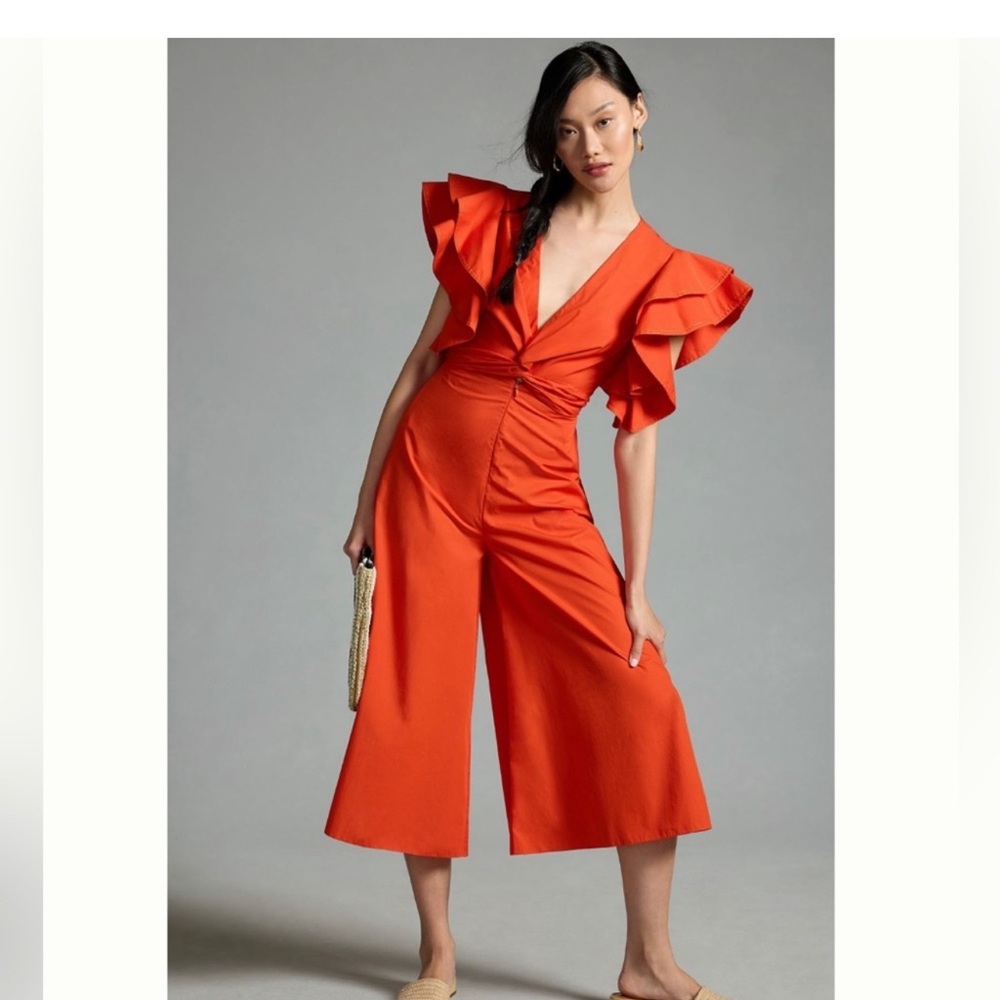 Anthropologie gorgeous red jumpsuit by designer Zunilda Gutierrez NWT